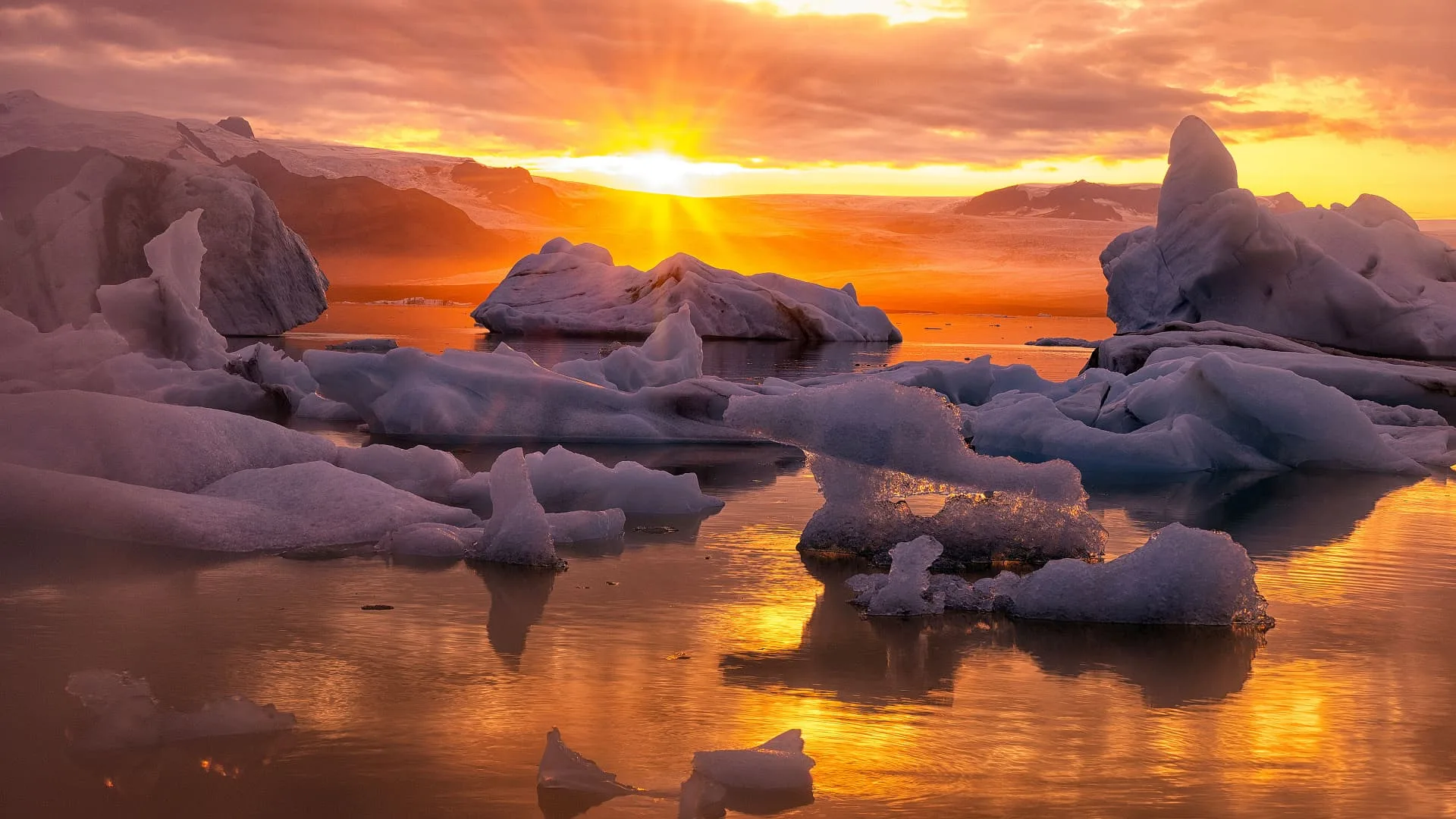 Ice Lagoon Sunset
