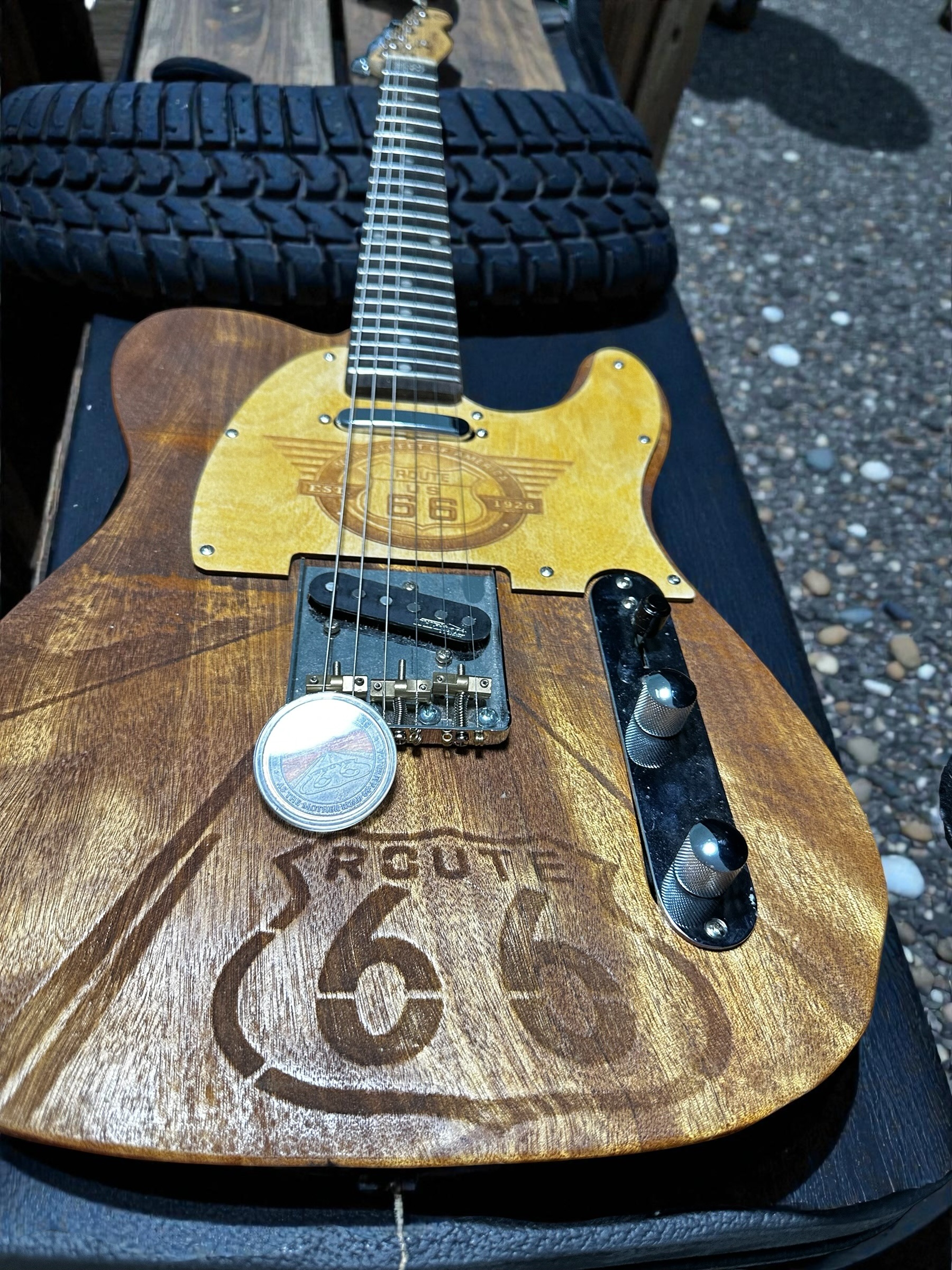 Featured image for From Photo to Pickguard: How One Player Turned a Route 66 Road Trip Into Guitar Art