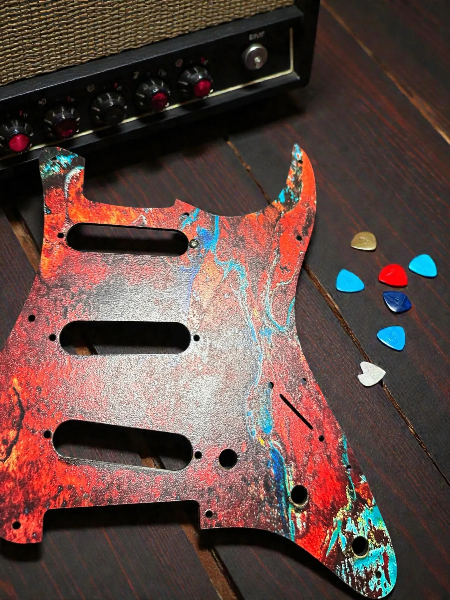 Red & Turquoise Strat